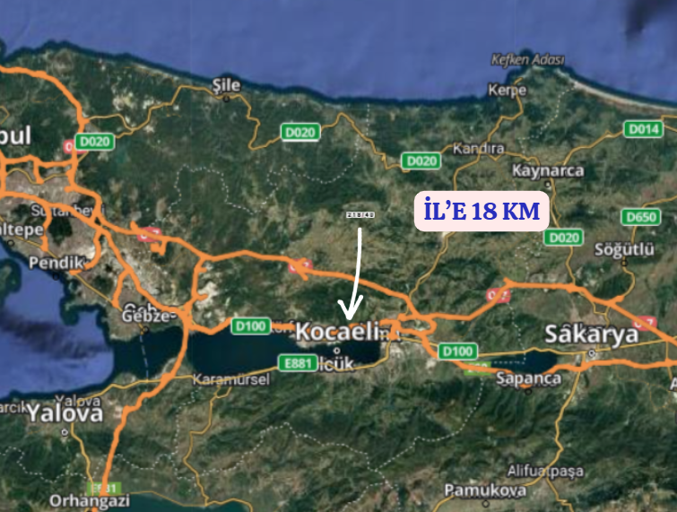 KOCAELİ DERİNCE TERZİLER  KÖYÜNDE   1.249  M²  TARLA  SATILIKTIR - KOCAELİ DERİNCE fotoğraf 7