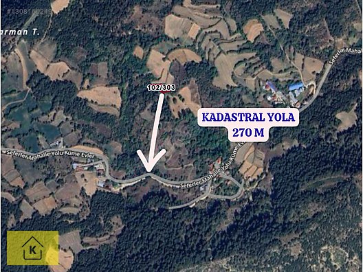 BOLU GÖYNÜK ÇAYLAK KÖYÜNDE 768 M² TARLA SATILIKTIR - BOLU GÖYNÜK fotoğraf 13