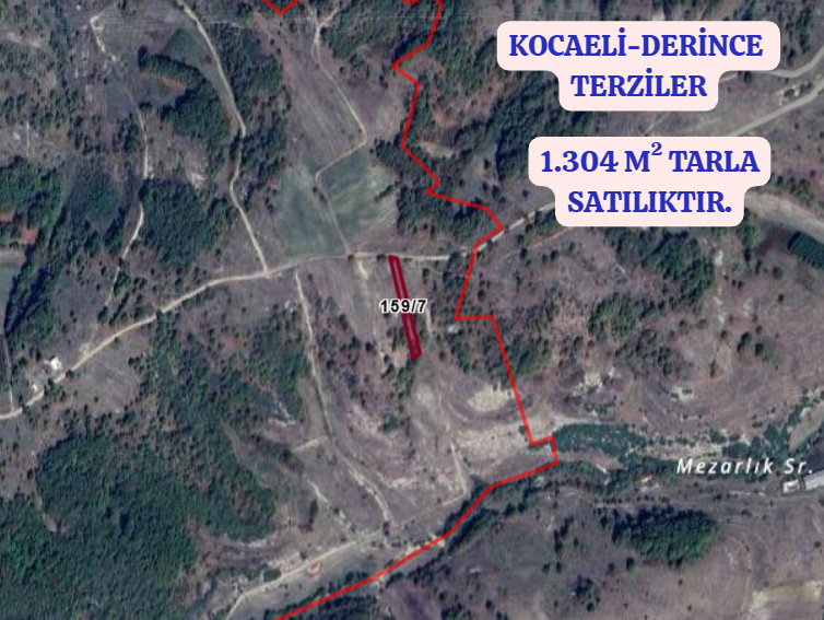 KOCAELİ DERİNCE TERZİLER  KÖYÜNDE   1.304  M²  TARLA  SATILIKTIR - KOCAELİ DERİNCE fotoğraf 2