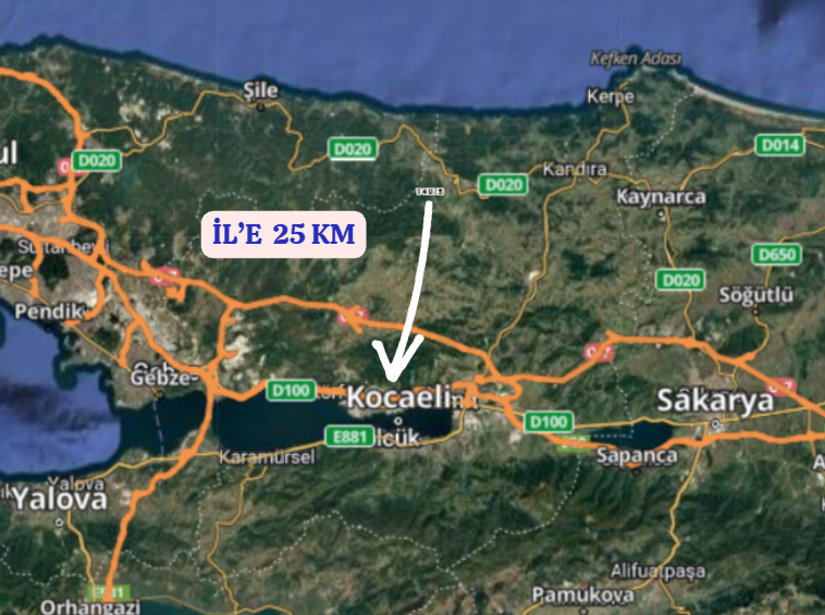 KOCAELİ KANDIRA TEKSEN   KÖYÜNDE  2.075  M²  TARLA SATILIKTIR - KOCAELİ KANDIRA fotoğraf 6