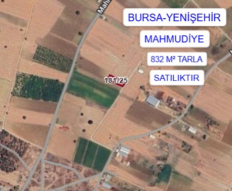 BURSA YENİŞEHİR MAHMUDİYE MAHALLESİNDE 832 M² TARLA SATILIKTIR - BURSA YENİŞEHİR fotoğraf 2