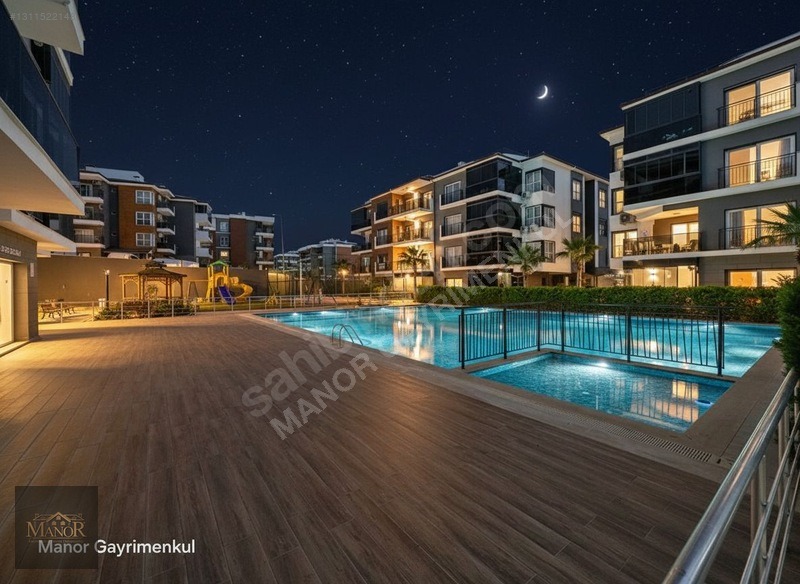 KUŞADASINDA MÜKEMMEL SİTEDE KÖŞE KONUM EŞYALI BAHÇELİ DAİRE - AYDIN KUŞADASI fotoğraf 33