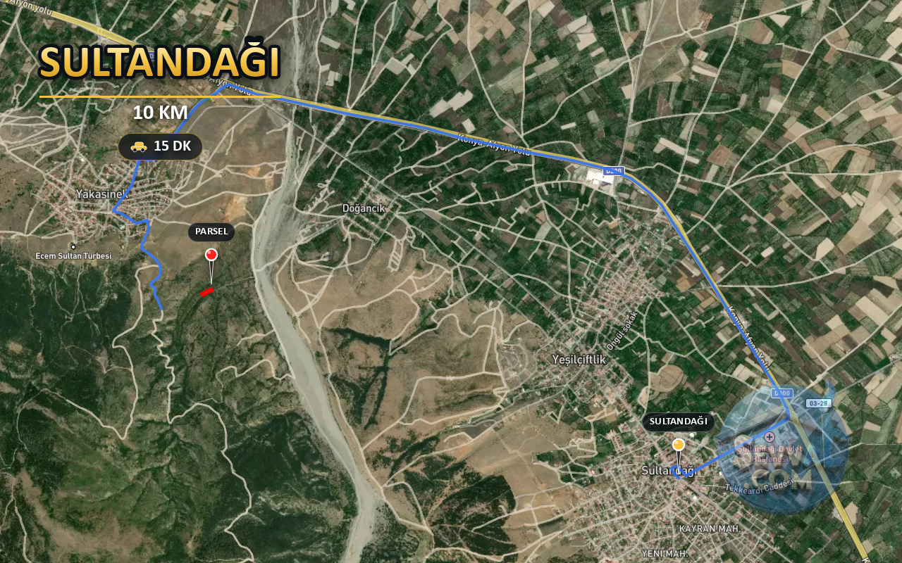 AFYONKARAHİSAR SULTANDAĞI DOĞANCIK 2.220 m² SATILIK ARSA - AFYONKARAHİSAR SULTANDAĞI fotoğraf 5