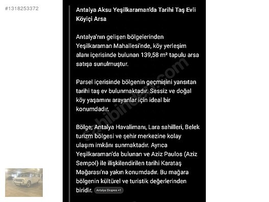aksu yeşilkaramanda köy/mahalle icinde müstakil taş ev ve arası - ANTALYA AKSU fotoğraf 17
