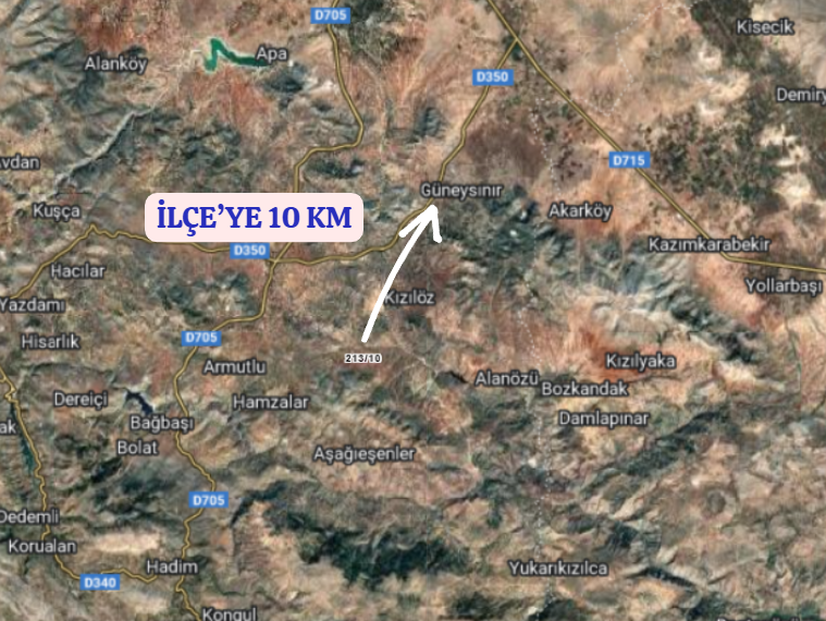 KONYA GÜNEYSINIR AĞRAS  KÖYÜNDE 2.925  M² TARLA  SATILIKTIR - KONYA GÜNEYSINIR fotoğraf 5