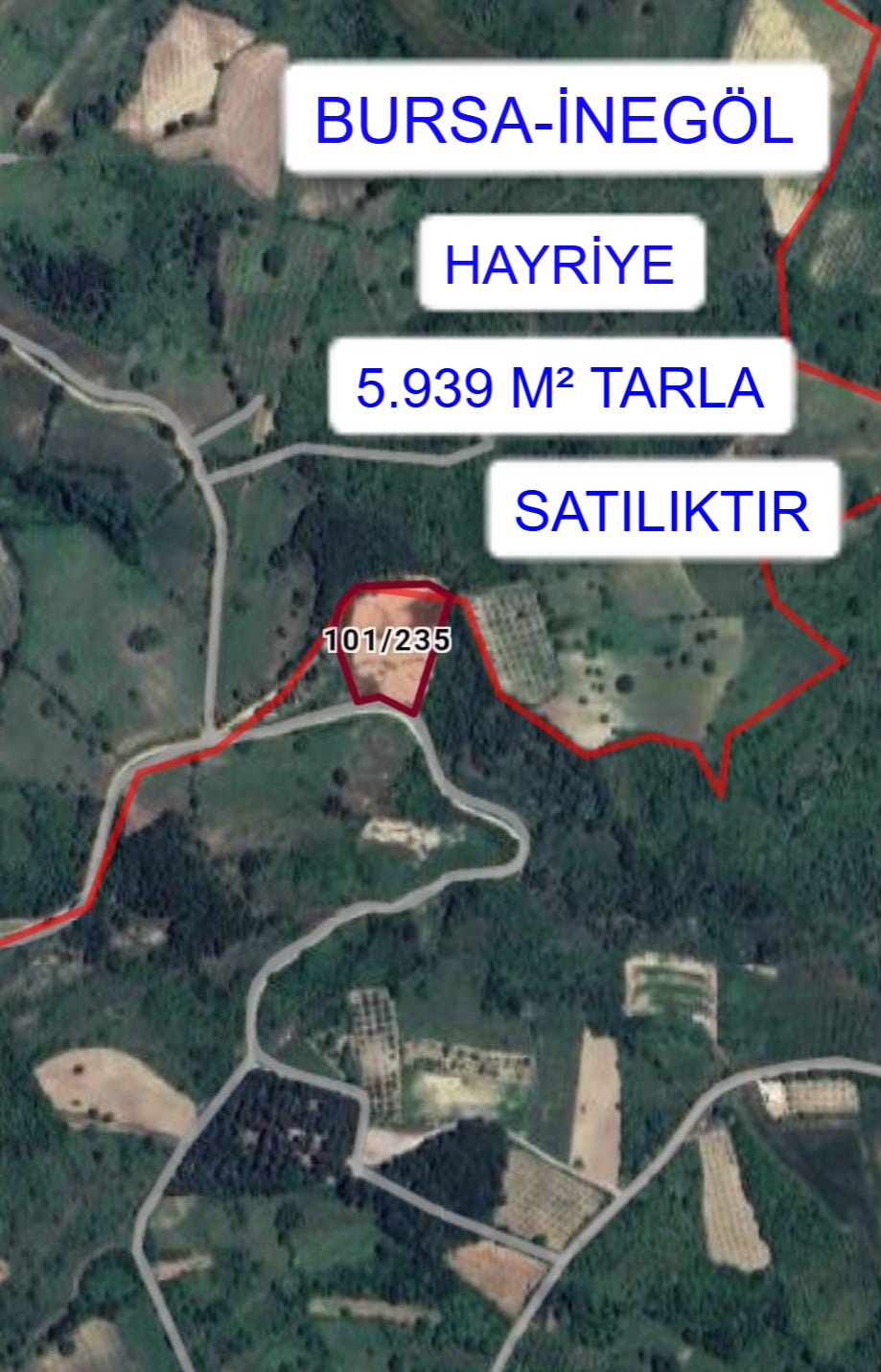 BURSA İNEGÖL HAYRİYE MAH.5.939M² TARLA SATILIKTIR - BURSA İNEGÖL fotoğraf 6