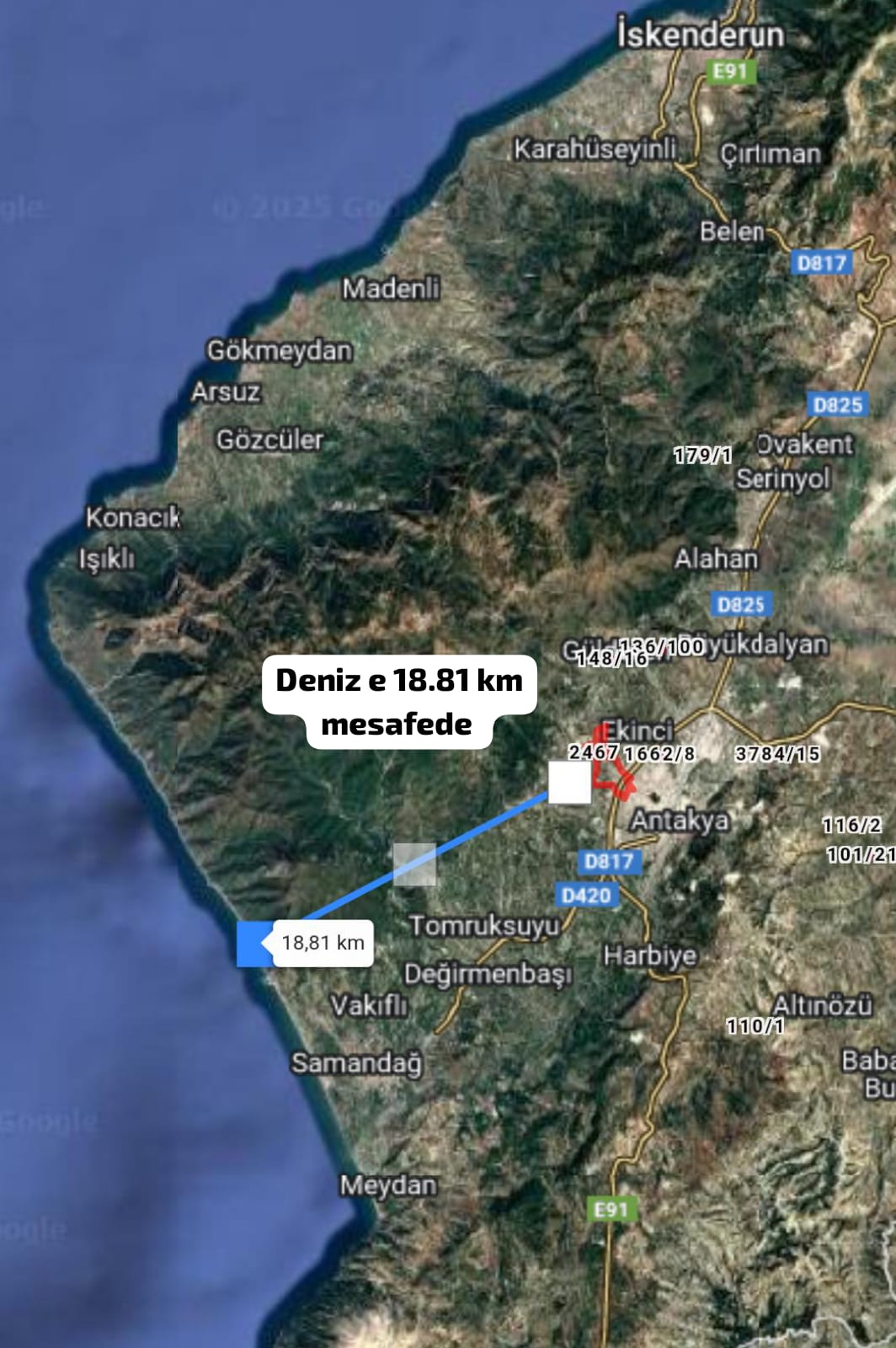 Geleceği açık yatırımlık imarlı 725 M² Hatay / Antakya / Günyazı Mh.