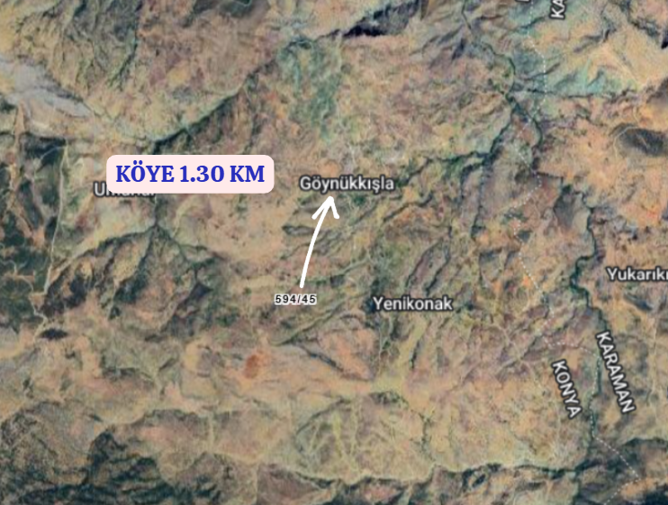 KONYA HADİM GÖYNÜKKIŞLA   KÖYÜNDE 1.305  M² TARLA  SATILIKTIR - KONYA HADİM fotoğraf 4