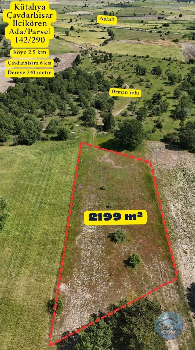 KÜTAHYA ÇAVDARHİSAR İLCİKÖREN  KÖYÜNDE 2.199 M²  TARLA  SATILIKTIR - KÜTAHYA ÇAVDARHİSAR fotoğraf 2