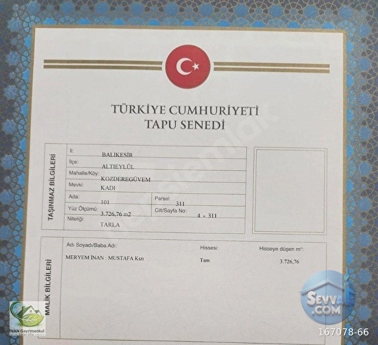 🚨 KOZDEREGÜVEM'DE 3.726 M² RESMİ YOLLU MANZARALI HARİKA TARLA 🚨 - BALIKESİR ALTIEYLÜL fotoğraf 25