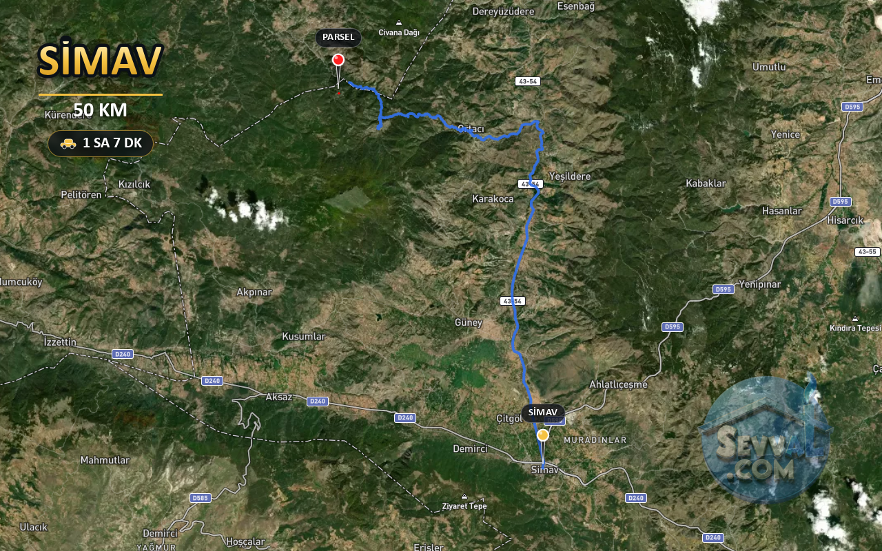 KÜTAHYA SİMAV ÇAMLIK 846 m² SATILIK ARSA - KÜTAHYA SİMAV fotoğraf 4