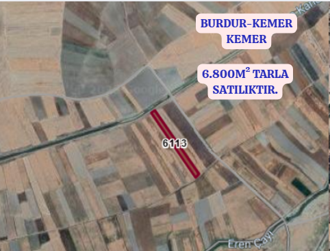 BURDUR KEMER KONAK  MAH. 6.800M² TARLA SATILIKTIR - BURDUR KEMER fotoğraf 2