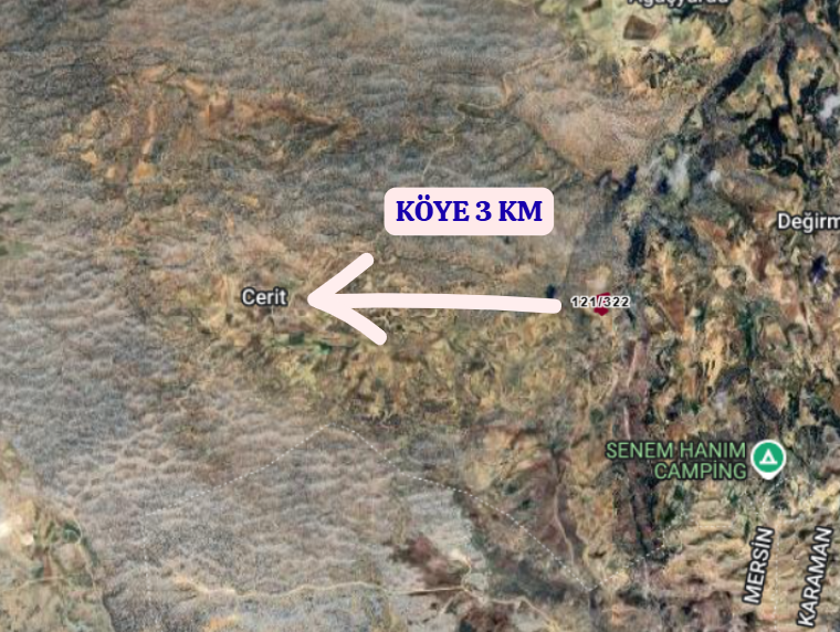 KARAMAN MERKEZ CERİT  KÖYÜNDE 11.798  M² TARLA  SATILIKTIR - KARAMAN MERKEZ fotoğraf 5