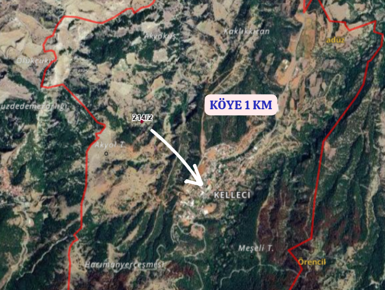 DENİZLİ BABADAĞ KELLECİ KÖYÜNDE  1.586 M²  BAĞ SATILIKTIR - DENİZLİ BABADAĞ fotoğraf 5
