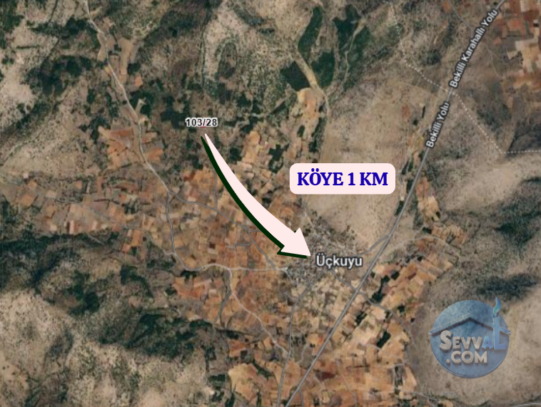 DENİZLİ BEKİLLİ ÜÇKUYU  KÖYÜNDE  1.103 M²  TARLA  SATILIKTIR - DENİZLİ BEKİLLİ fotoğraf 4