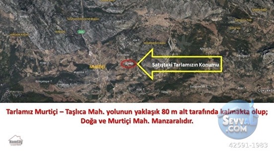 Murtiçine Yakın Konumda Acil Satılık Tarla - ANTALYA AKSEKİ fotoğraf 8
