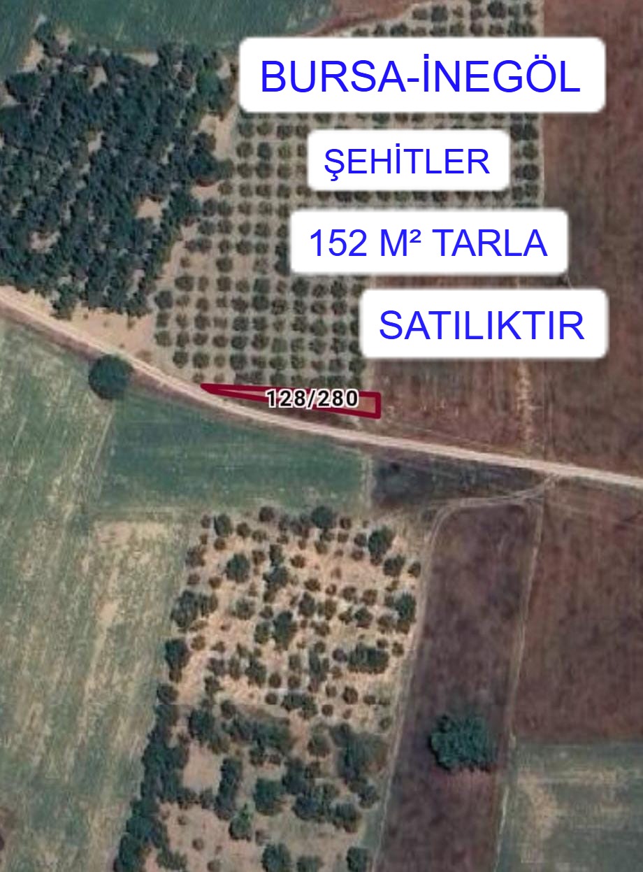 BURSA İNEGÖL ŞEHİTLER MAH.152M² TARLA  SATILIKTIR - BURSA İNEGÖL fotoğraf 5