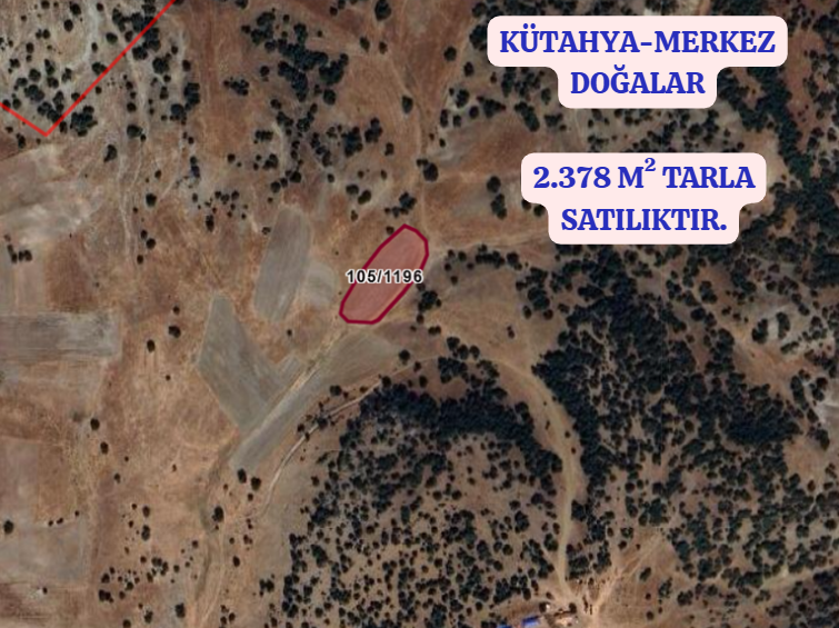 KÜTAHYA MERKEZ DOĞALAR KÖYÜNDE 2.378  M² TARLA SATILIKTIR - KÜTAHYA MERKEZ fotoğraf 2