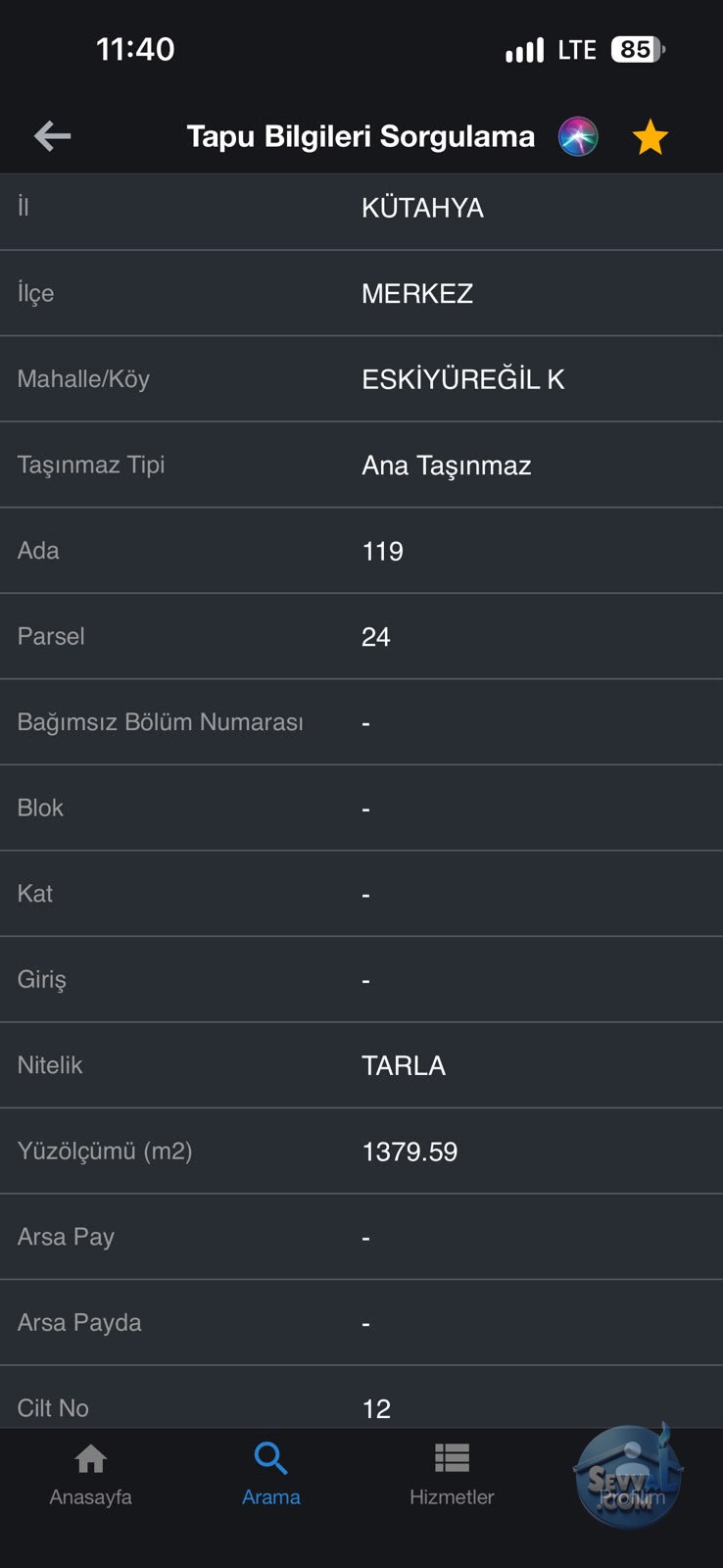 ESKİYÜREĞİL DE SATILIK TARLA  - KÜTAHYA MERKEZ fotoğraf 2