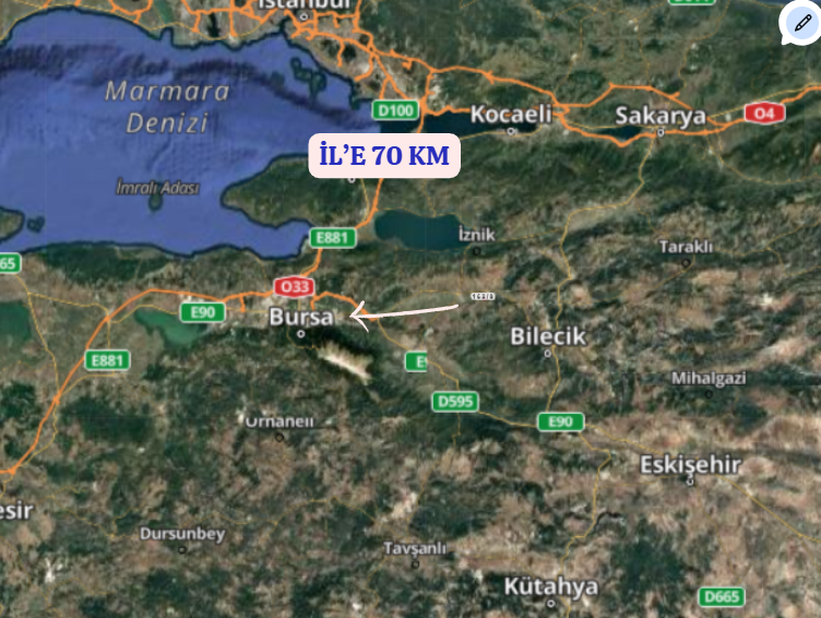 BURSA YENİŞEHİR EBEKÖY KÖYÜNDE 951  M² TARLA SATILIKTIR   - BURSA YENİŞEHİR fotoğraf 6