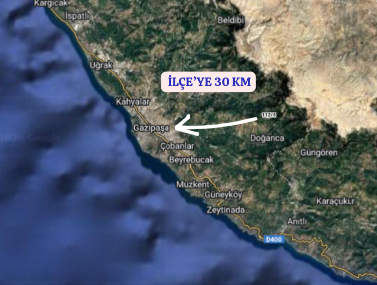 ANTALYA GAZİPAŞA ESENPINAR  KÖYÜNDE 180 M²  TARLA  SATILIKTIR - ANTALYA GAZİPAŞA fotoğraf 5