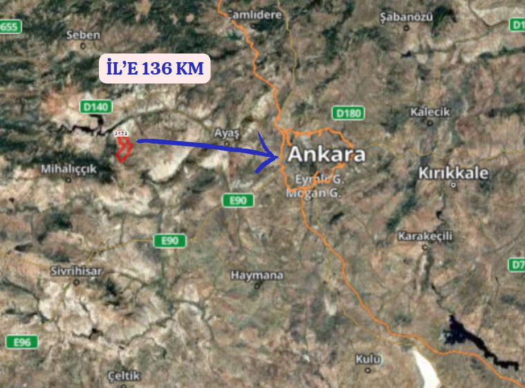 ANKARA BEYPAZARI GÜRSÖĞÜT  KÖYÜNDE 4.860 M²  TARLAMIZ  SATILIKTIR - ANKARA BEYPAZARI fotoğraf 4