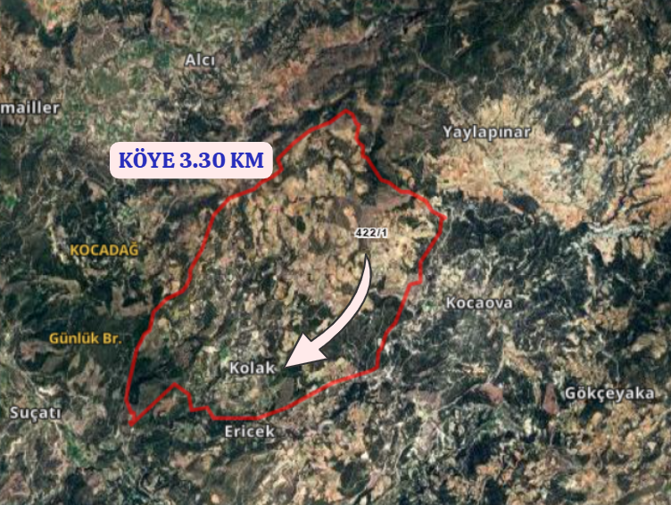DENİZLİ ÇAMELİ KOLAK KÖYÜNDE  686 M²  ARSA SATILIKTIR - DENİZLİ ÇAMELİ fotoğraf 7