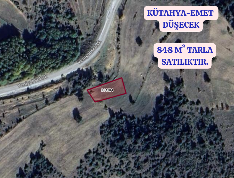 KÜTAHYA EMET DÜŞECEK  KÖYÜNDE 848 M² TARLA  SATILIKTIR - KÜTAHYA EMET fotoğraf 2