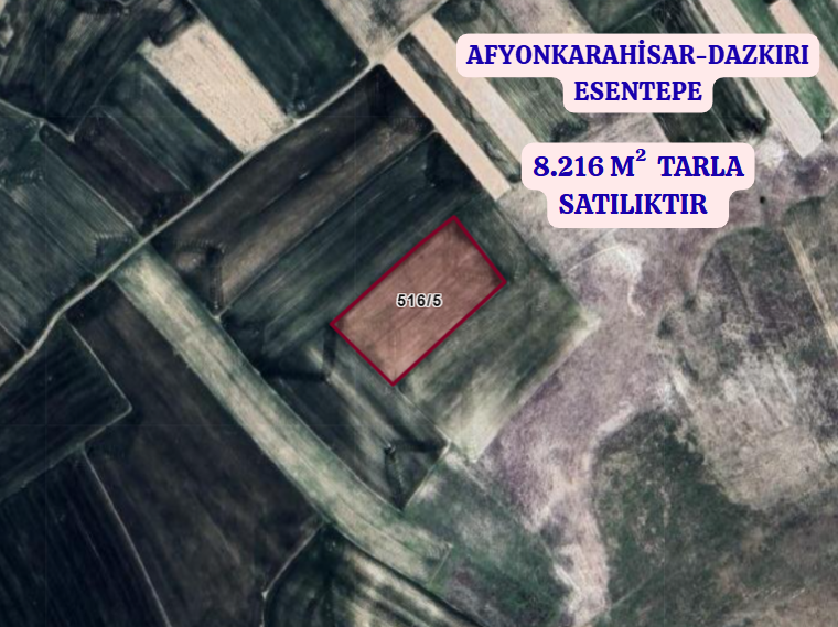 AFYONKARAHİSAR DAZKIRI ESENTEPE  KÖYÜNDE 8.216  M² TARLA  SATILIKTIR - AFYONKARAHİSAR DAZKIRI fotoğraf 2