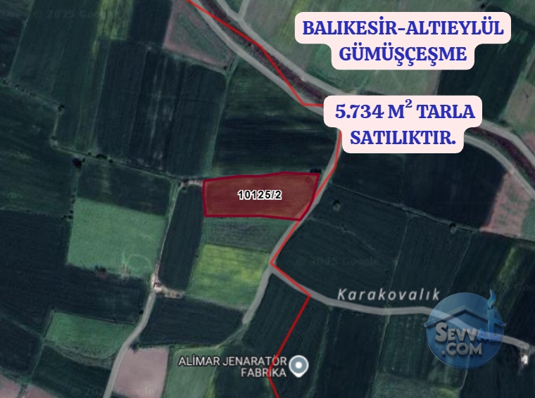 BALIKESİR ALTIEYLÜL GÜMÜŞÇEŞME MAH.DE 5.734 M² TARLA SATILIKTIR - Balıkesir Altıeylül fotoğraf 5