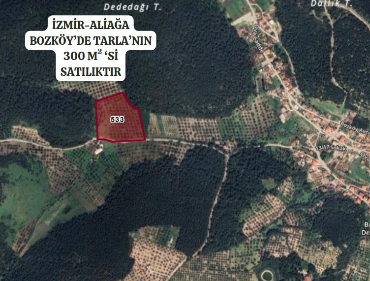 İZMİR-ALİAĞA-BOZKÖY’DE TARLA’NIN 300 M² ‘Sİ SATILIKTIR - İZMİR ALİAĞA fotoğraf 2