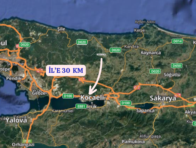 KOCAELİ KANDIRA TEKSEN   KÖYÜNDE 197  M²  TARLA  SATILIKTIR - KOCAELİ KANDIRA fotoğraf 6