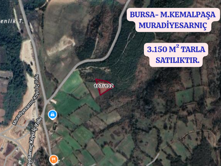 BURSA M.KEMALPAŞA MURADİYESARNIÇ 3.150 M² TARLA SATILIKTIR. - BURSA MUSTAFAKEMALPAŞA fotoğraf 2