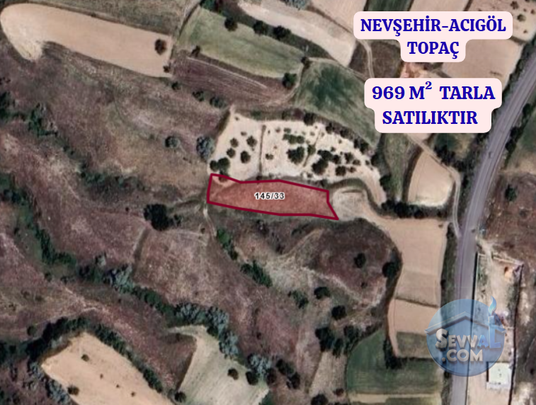 NEVŞEHİR ACIGÖL TOPAÇ  KÖYÜNDE  969 M²  TARLA  SATILIKTIR - NEVŞEHİR ACIGÖL fotoğraf 2
