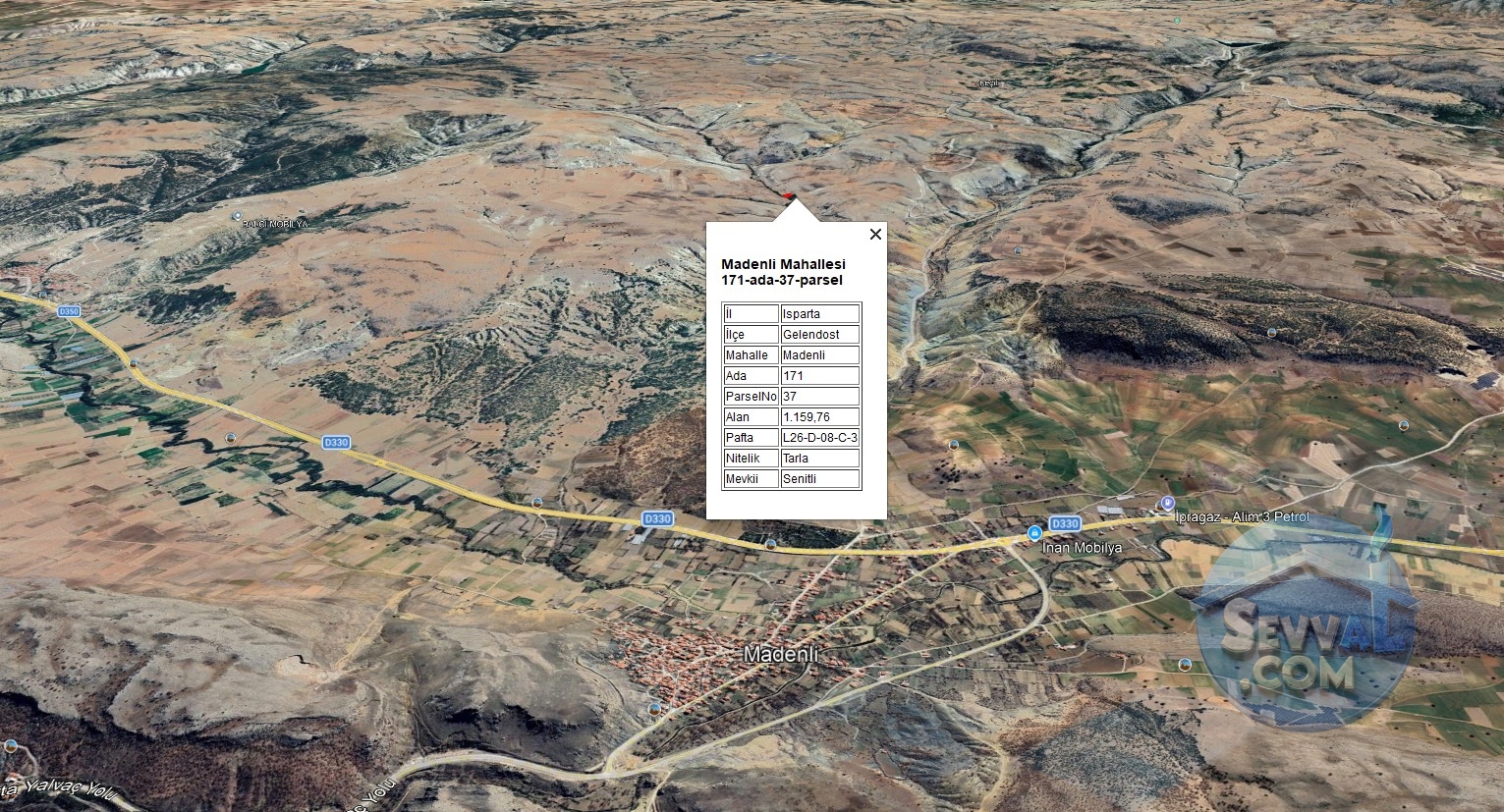 ISPARTA GELENDOST MADENLİ KÖYÜNDE 1.159 M² TARLAMIZ SATILIKTIR. - Isparta Gelendost fotoğraf 14