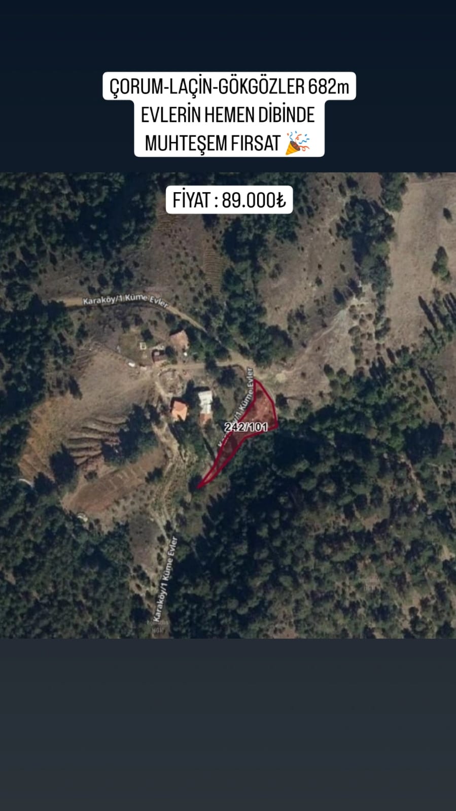 ÇORUM LAÇİN GÖKGÖZLER KÖYÜNDE 682M² BAHÇEMİZ SATILIKTIR - ÇORUM LAÇİN fotoğraf 7
