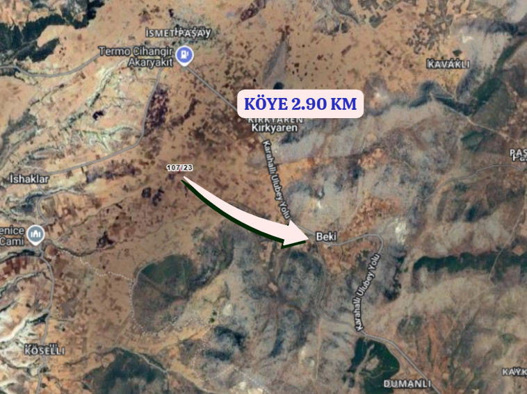 UŞAK KARAHALLI BEKİ KÖYÜNDE  1.601 M² TARLA  SATILIKTIR  - UŞAK KARAHALLI fotoğraf 4