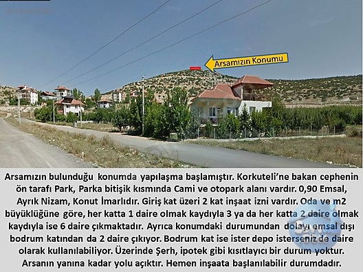 Korkuteli'nin en gözde parseli satışta... Otogar Karşısı Tepenin Üstü.... - ANTALYA KORKUTELİ fotoğraf 8