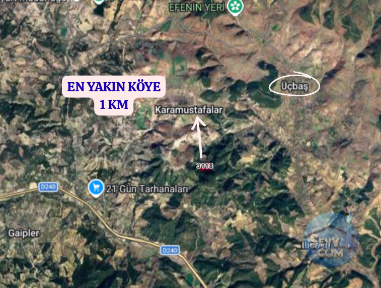 KÜTAHYA ŞAPHANE ÜÇBAŞ  KÖYÜNDE 18.552 M²  TARLA  SATILIKTIR - KÜTAHYA ŞAPHANE fotoğraf 4