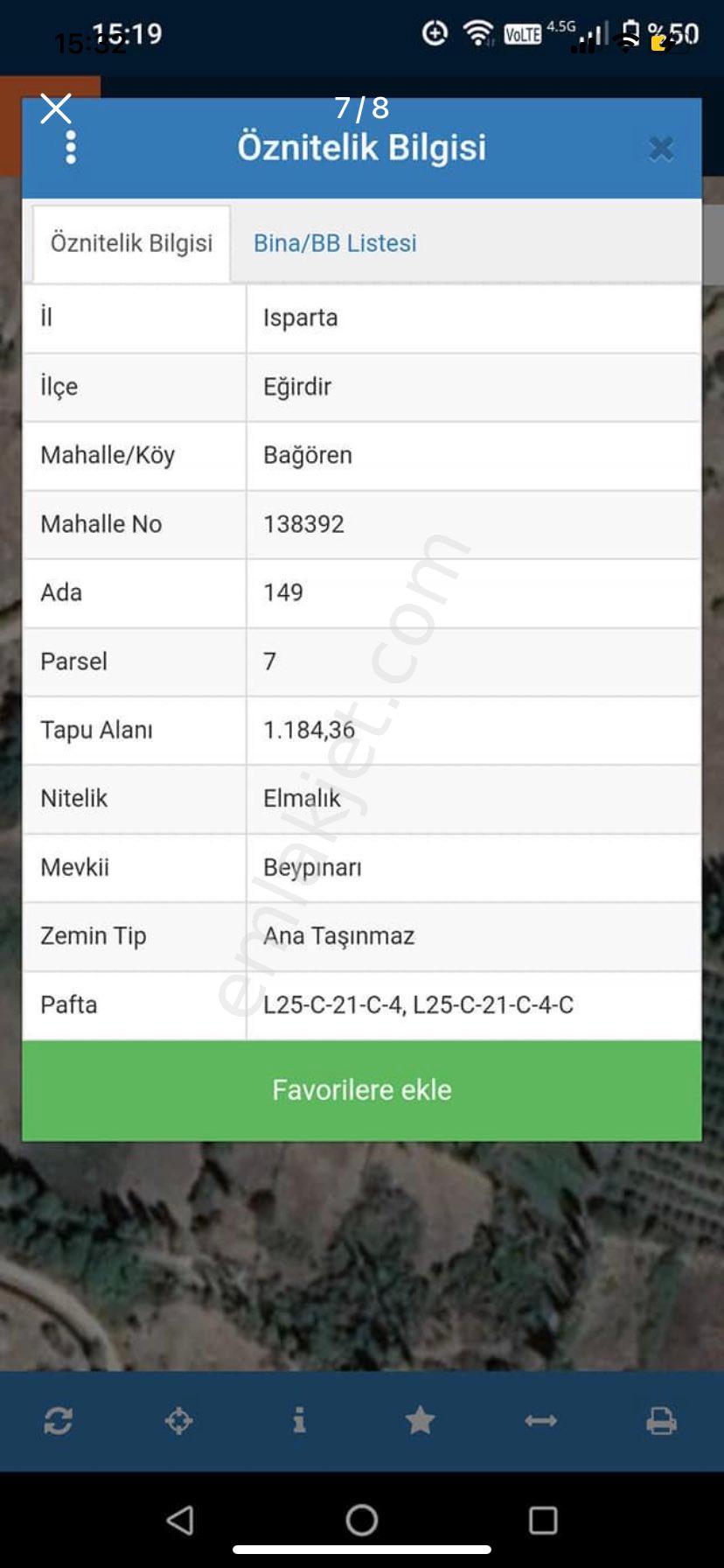 Isparta Eğirdir Bağören Satılık Göl Manzaralı Arazi - ISPARTA EĞİRDİR fotoğraf 17