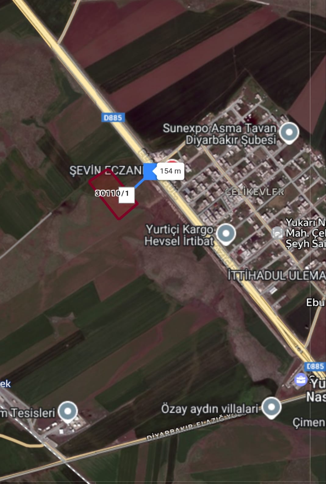Diyarbakır / Yenişehir / Dökmetaş Mh. m² 160 SATILIK ARSA  - DİYARBAKIR YENİŞEHİR fotoğraf 3