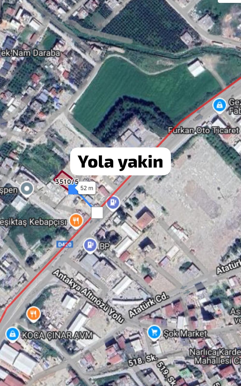 SATILIK ARSA 647 M² Hatay / Antakya / Maşuklu Mh. - HATAY ANTAKYA fotoğraf 2