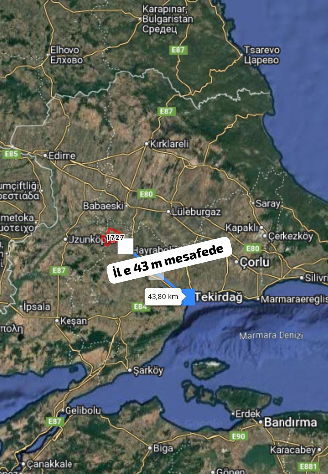   TEKİRDAĞ HAYRABOLU ÇERKEZMÜSELLİM 3.000M² TARLAMIZ SATILIKTIR.   - TEKİRDAĞ HAYRABOLU fotoğraf 2