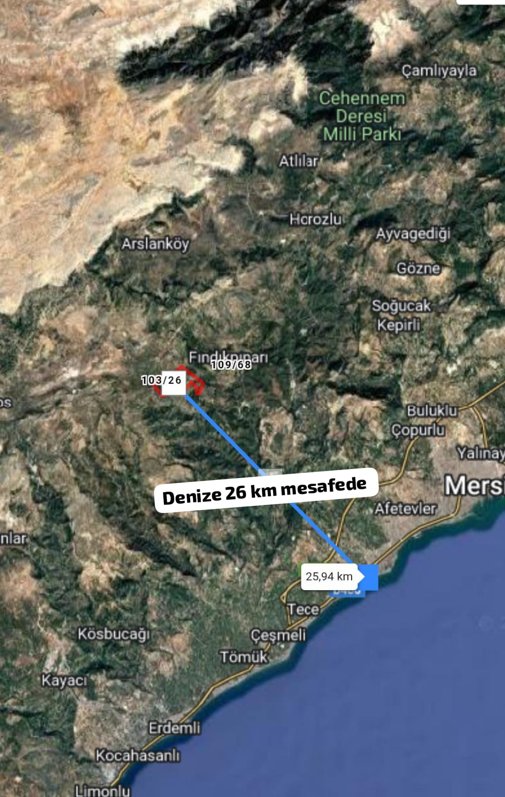 MERSİN MEZİTLİ SARILAR 721 m² TARLAMIZ SATILIKTIR. - MERSİN MEZİTLİ fotoğraf 2