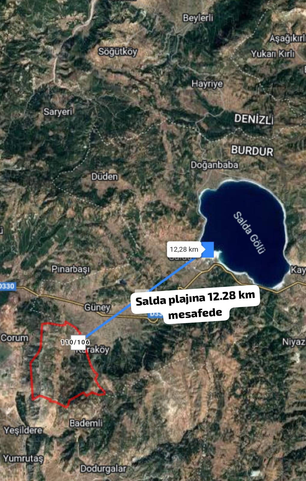 DENİZLİ ACIPAYAM KURTLAR MAHALLESİNDE 435M² SATILIK TARLA  - DENİZLİ ACIPAYAM fotoğraf 2