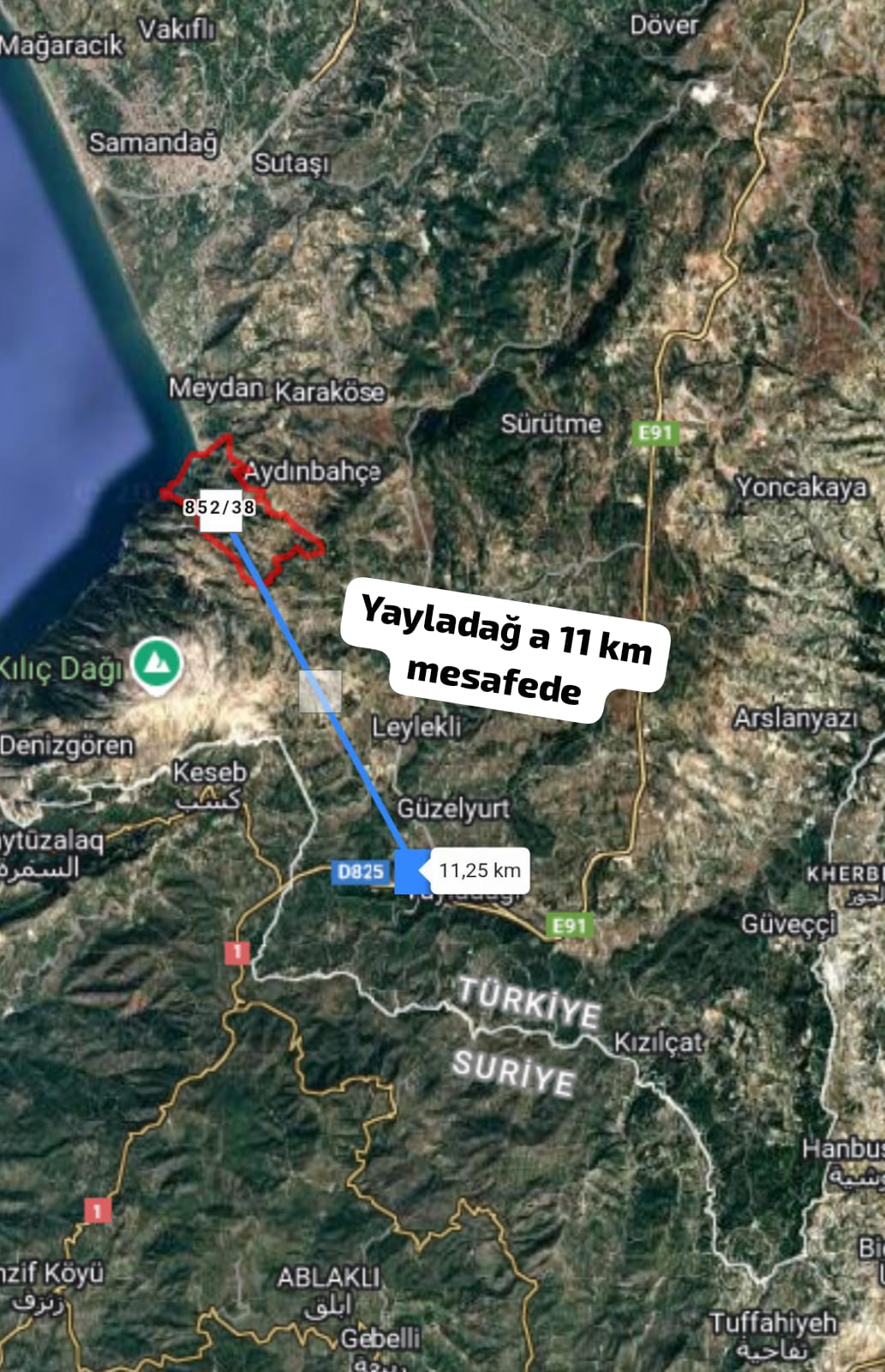 YAYLADAĞI GÖZLÜCEDE 6 BUÇUK DÖNÜM MEYDAN KÖYÜN ÜSTÜNDE - HATAY YAYLADAĞI fotoğraf 4