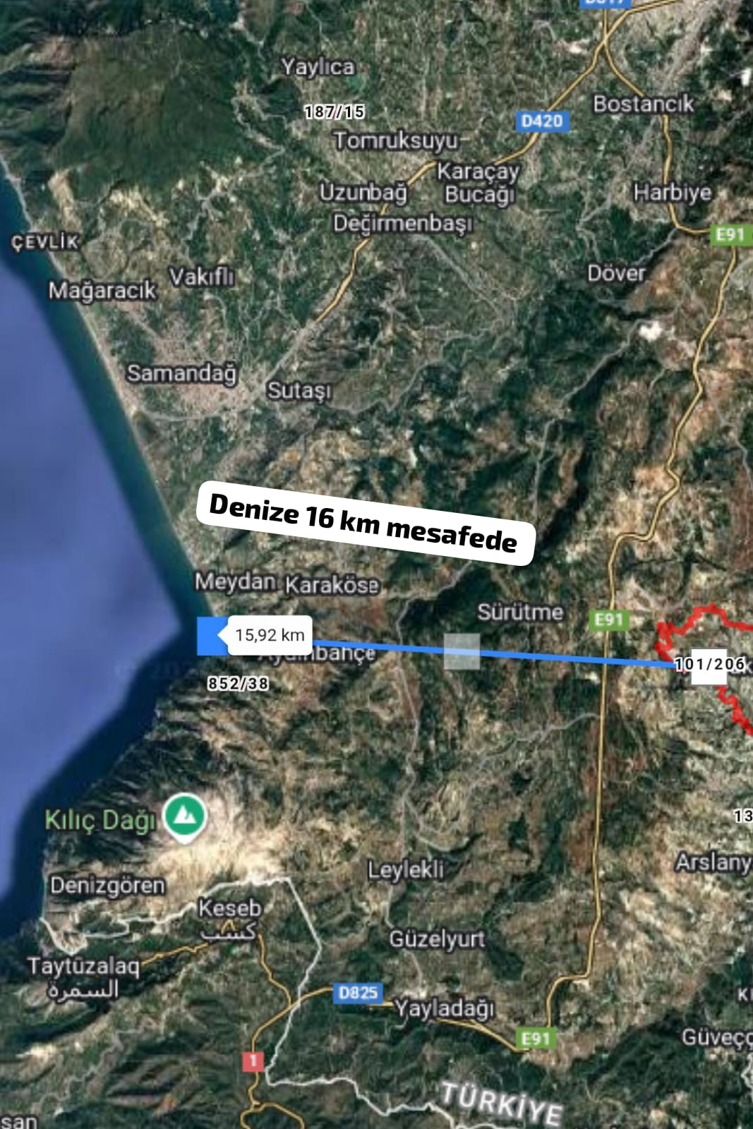 Hatay Yayladağı Yoncakaya Köyü Satılık Arsa   672.103 M² - HATAY YAYLADAĞI fotoğraf 3