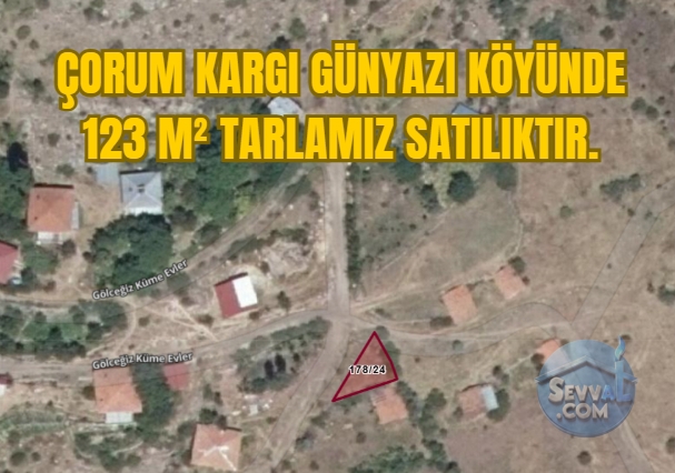 ÇORUM KARGI GÜNYAZI KÖYÜNDE 123 M² TARLAMIZ SATILIKTIR. - Çorum Kargı fotoğraf 15