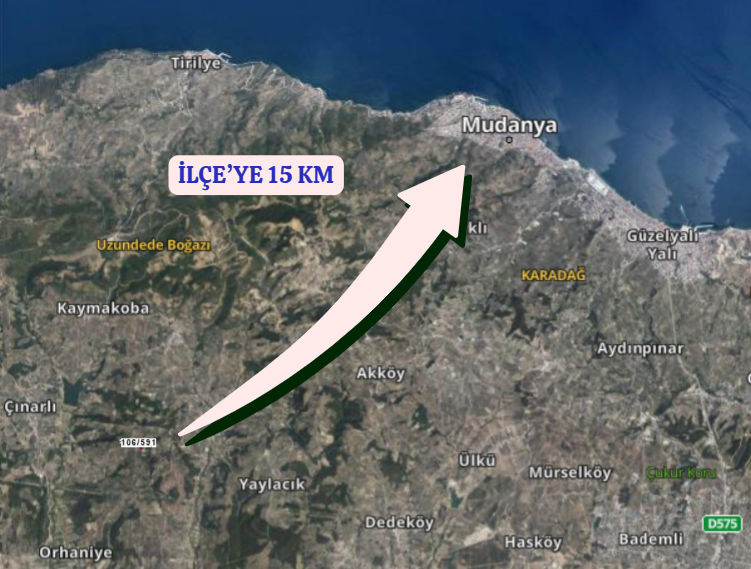 BURSA MUDANYA DEREKÖY   KÖYÜNDE 8.768 M² ZEYTİNLİK SATILIKTIR. - BURSA MUDANYA fotoğraf 5