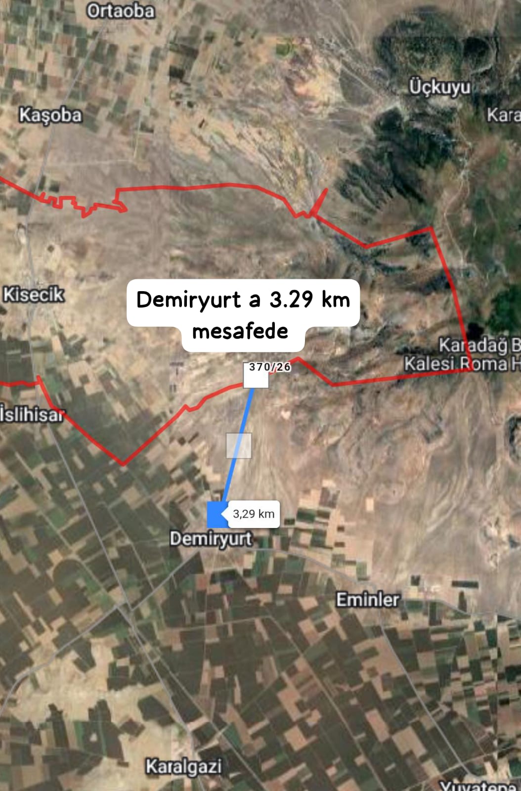   Karaman / Merkez / Kisecik Köyü 1,154M² TARLAMIZ SATILIKTIR.   - KARAMAN MERKEZ fotoğraf 2
